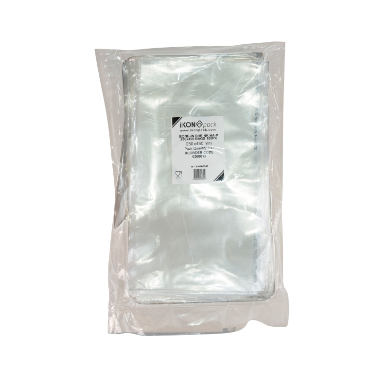 Shrink Bone-In Bags 250mm x 450mm