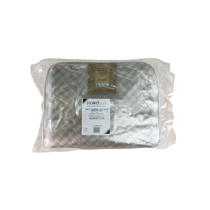 Shrink Bone-In Bags - Smoked Leg Ham 400mm x 750mm