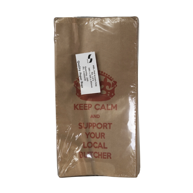 Brown Butcher Bags 385mm x 205mm x 85m
