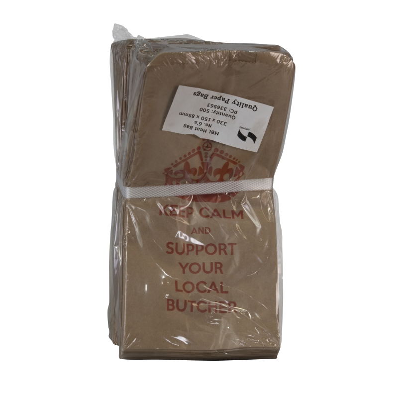 Brown Butcher  Bags 330mm x 150mm x 85mm