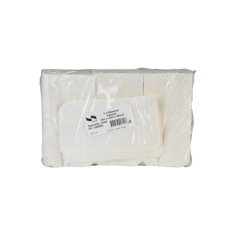 White Paper Bags 185mm x 100mm x 40mm 