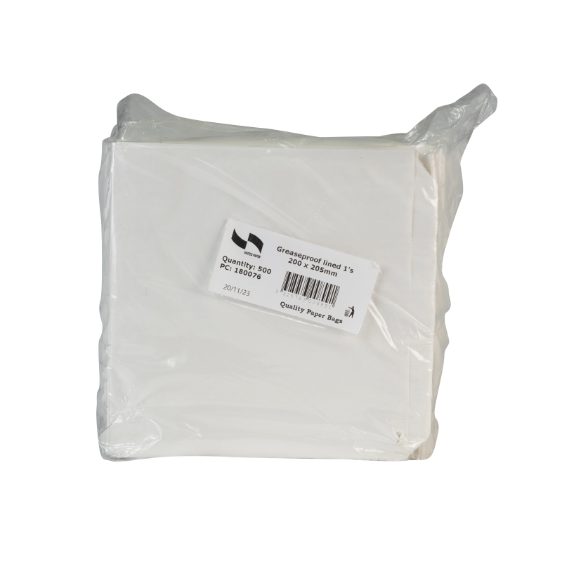 White GPL Bags 200mm x 205mm