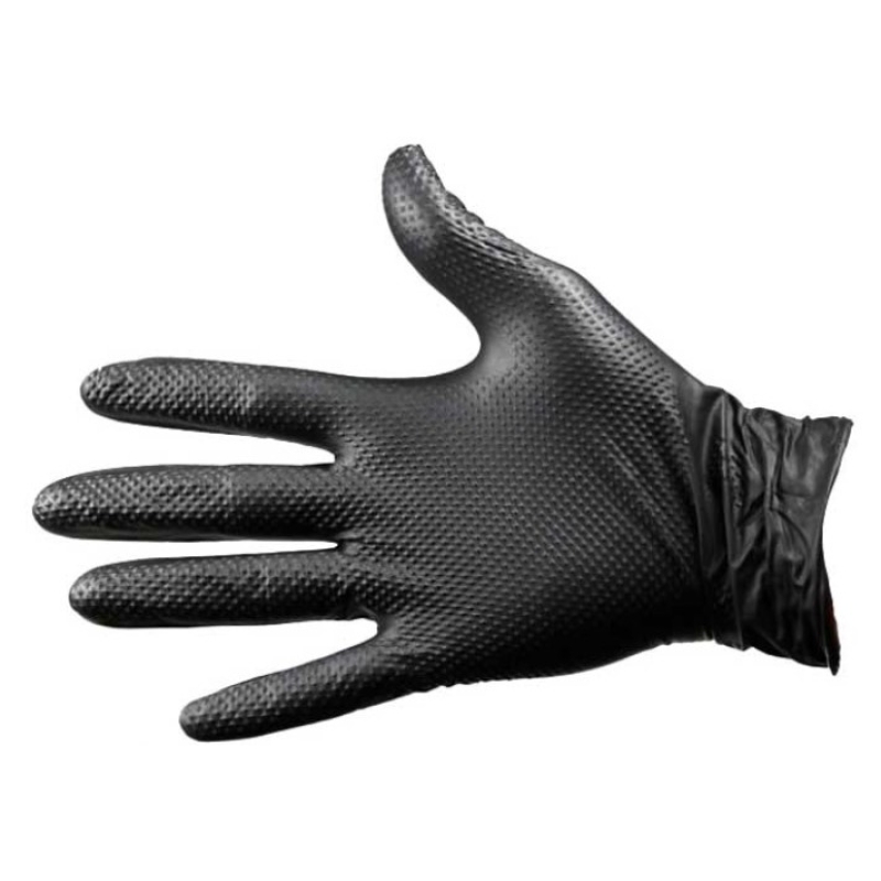 Black Large Nitrile Blax HD Gloves