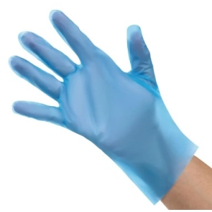Blue Large TPE Gloves 