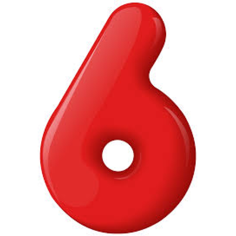 Small Red Number Clips No 6/9