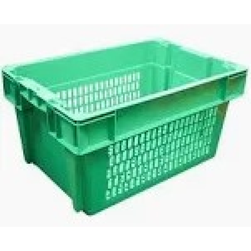 Green Collapsable Vented Crate