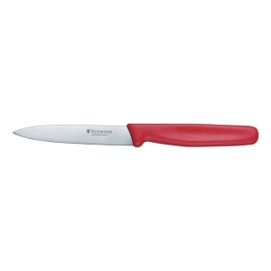 Red Paring Straight Blade Knife with Wavy Edge
