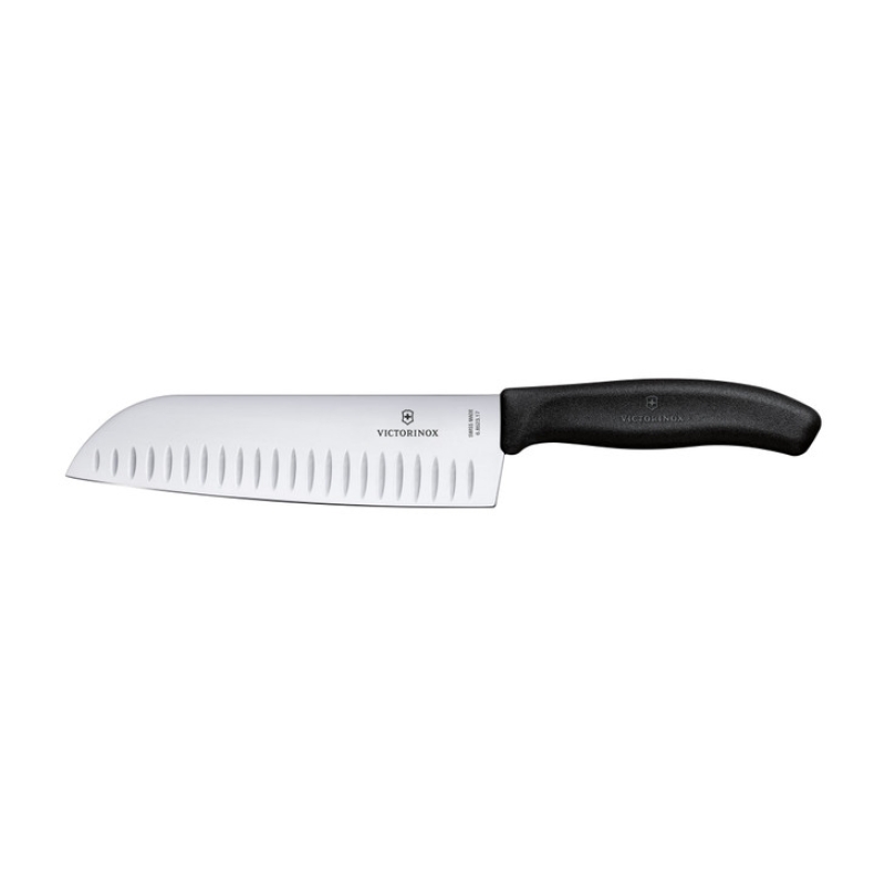 Classic Santoku Knife with Fluted Wide Blade
