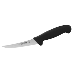 Black Boning Curved Knife with Stiff Blade