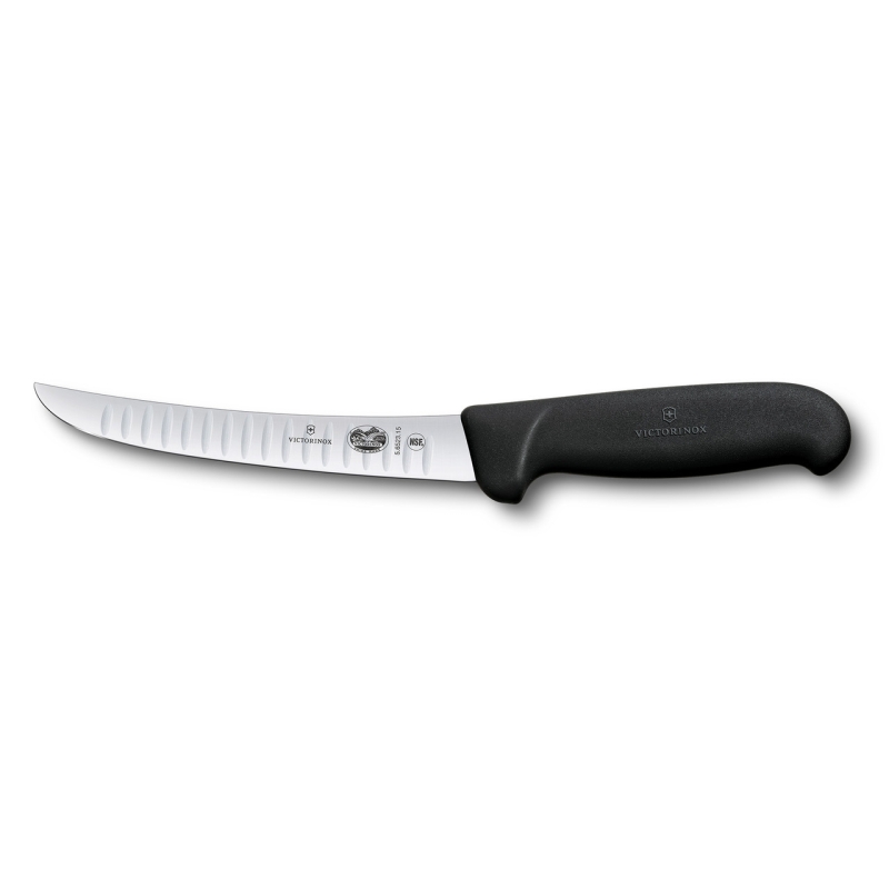 Fibrox Boning Curved Knife with Fluted Blade