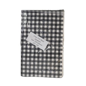 Black Printed Gingham Greaseproof Paper 320mm x 200mm
