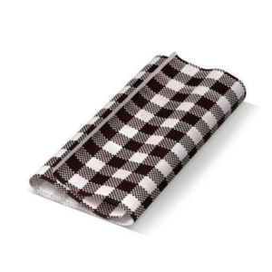 Gingham Black Greaseproof Paper 190mm x 300mm