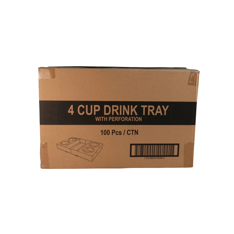 4 Cup Moulded Carry Tray