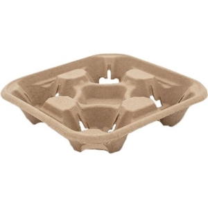 4 Cup Moulded Fibre Cup Trays