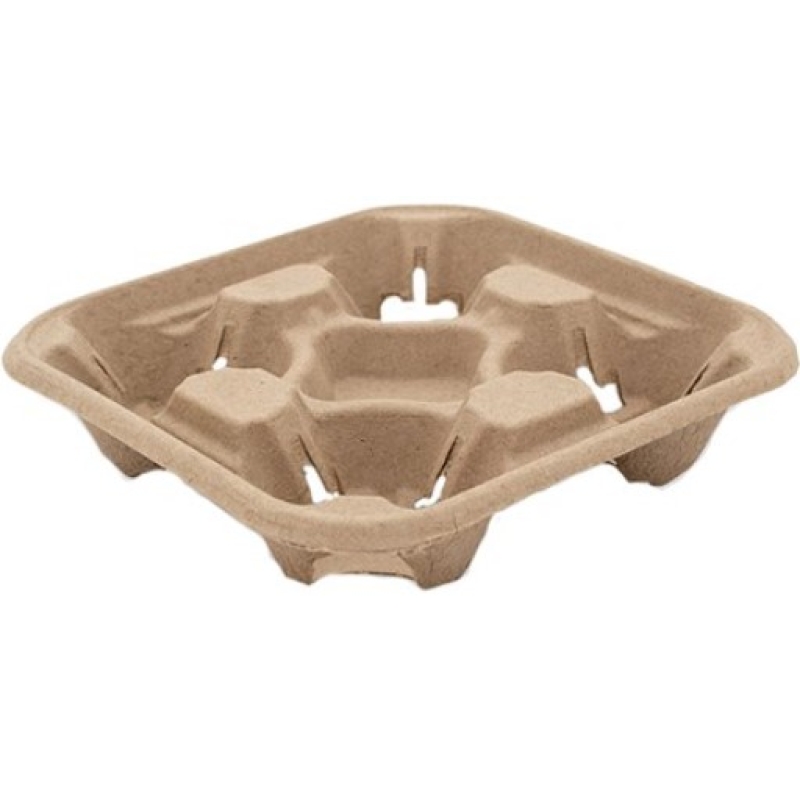 4 Cup Moulded Fibre Cup Trays