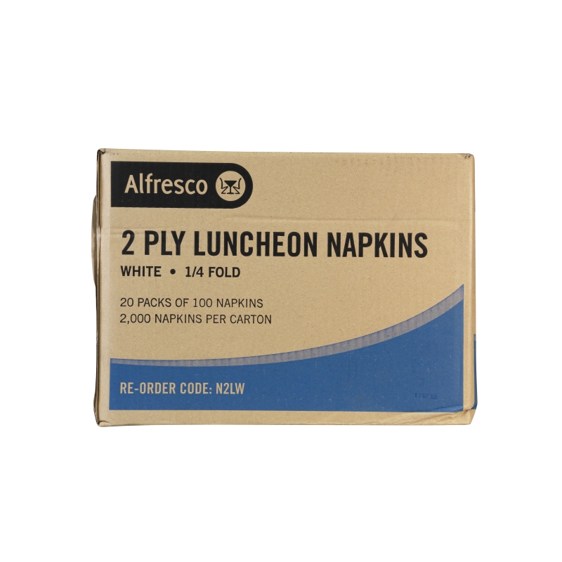 2ply 1/4 Fold White Dinner Napkins