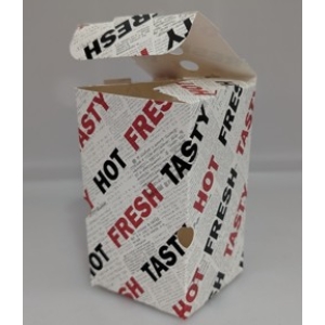 Paper Chip Cups Printed Red & Black 60mm x 60mm x 105mm