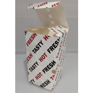 Large Paper Chip Cups Printed Red & Black 68mm x 68mm x 135mm