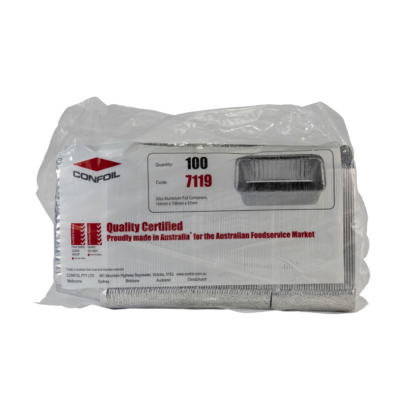 Foil Oblong Takeaway Container 30oz 184mm x 105mm