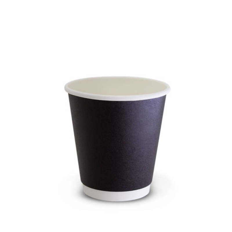 Black Truefill Double Walled Coffee Cups 16oz