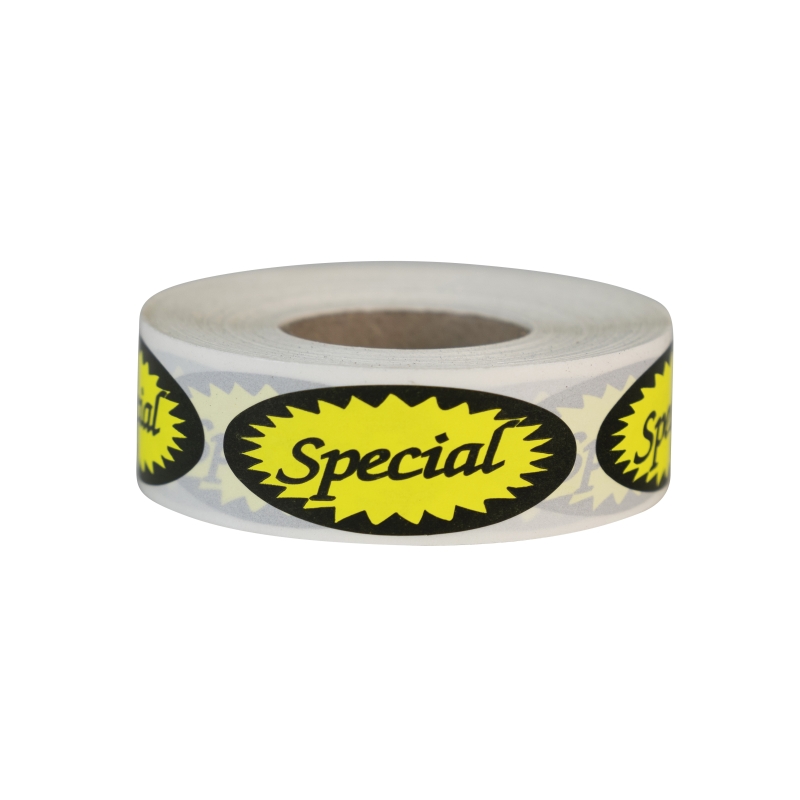 Special Oval Fluro Labels