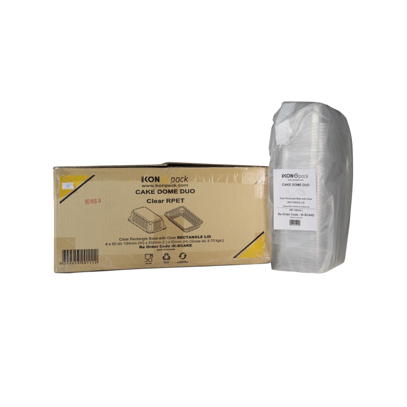 Clear Rectangular Duo Base & Lid