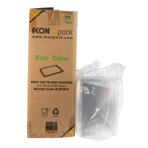 Eco-Cane Lids for 28oz Rectangular Bowls