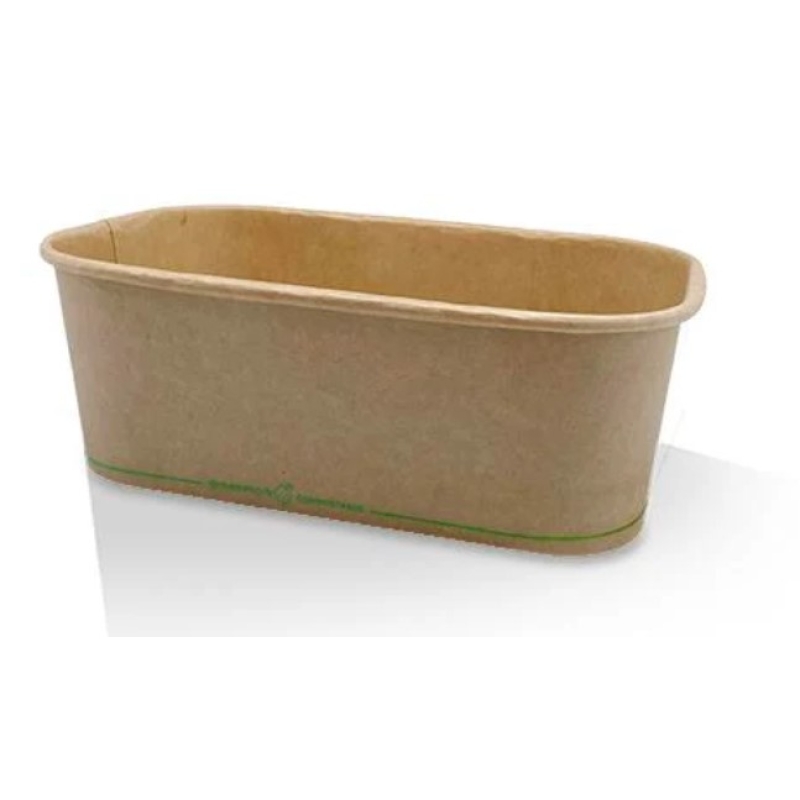 PP Coated Kraft Rectangular Containers 750ml