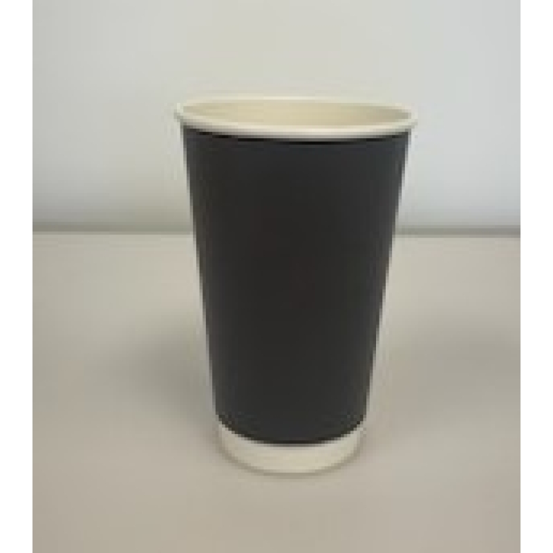 Black PLA Double Wall Coffee Cups 16oz