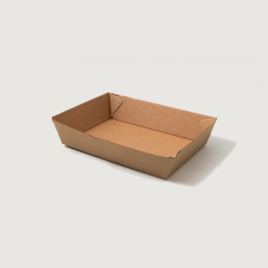 Eco Kraft Paper Board Trays 130mm x 90mm x 50mm