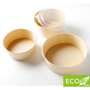 Eco PLA Bamboo Pulp Bowls 750ml 150mm x 128mm x 60mm