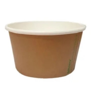 Eco Paper Bowls PLA Lined 12oz 115mm x 92mm x 64mm