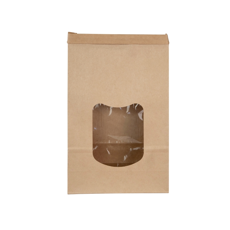 Brown Large Bags with Window 155mm x 242mm