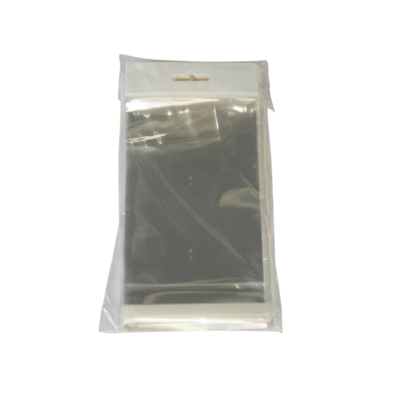 BOPP Hangtab Adhesive Closure Bags 138mm x 190mm
