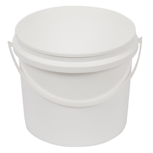 White Plastic Pail with Handle 2.2L (No Lid)