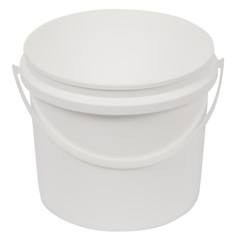White Plastic Pail with Handle 2.2L (No Lid)