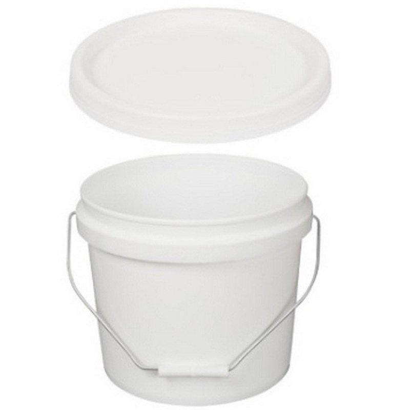 White Plastic Pail Lid 10L Tamper Evident