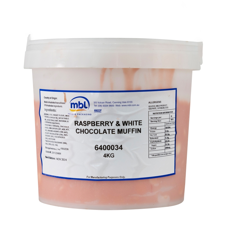 Raspberry & White Chocolate Muffin Mix