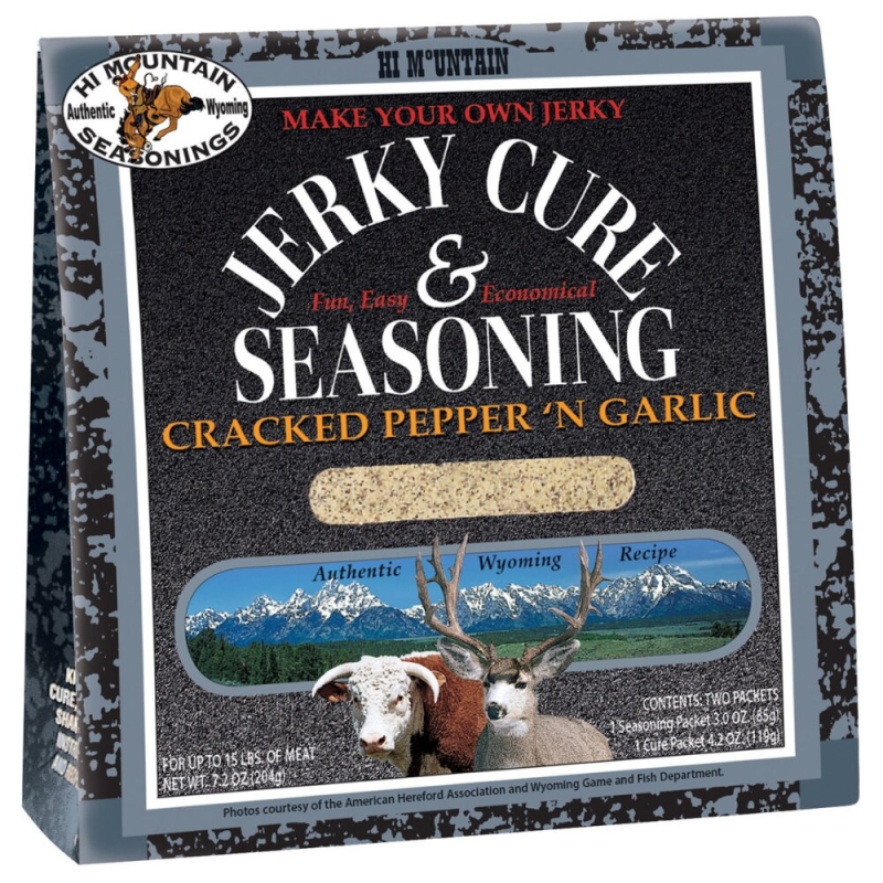 Jerky Cure & Seasoning Cracked Pepper & Garlic