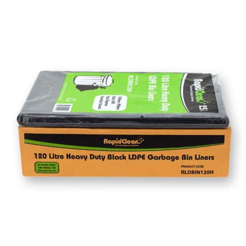Black 120L LD Heavy Duty Bin Liners