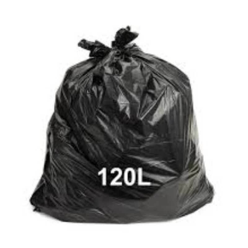 Black 120L LD Heavy Duty Bin Liner Roll