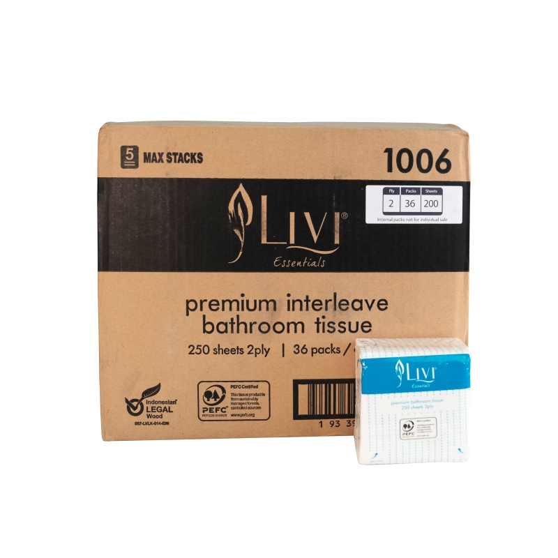 Essentials 2ply Interleaved Toilet Tissue