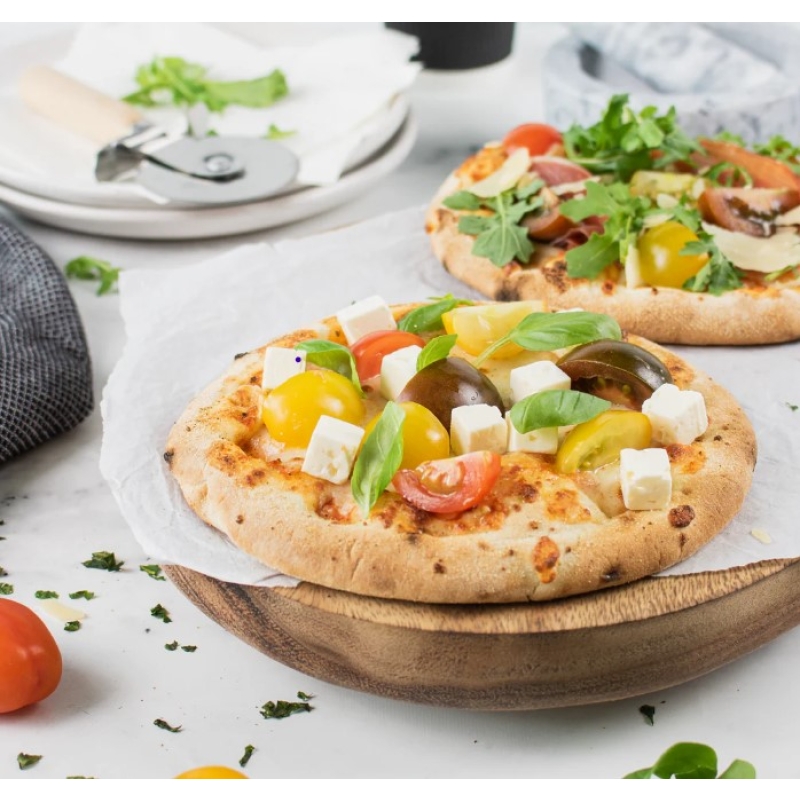 Focaccia Cheese & Tomato Pizza Base