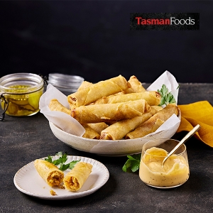 Cheese Burger Spring Rolls