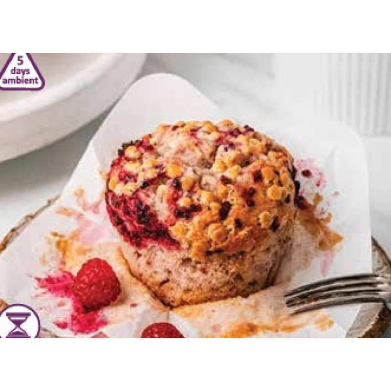 Raspberry & White Choc Muffins