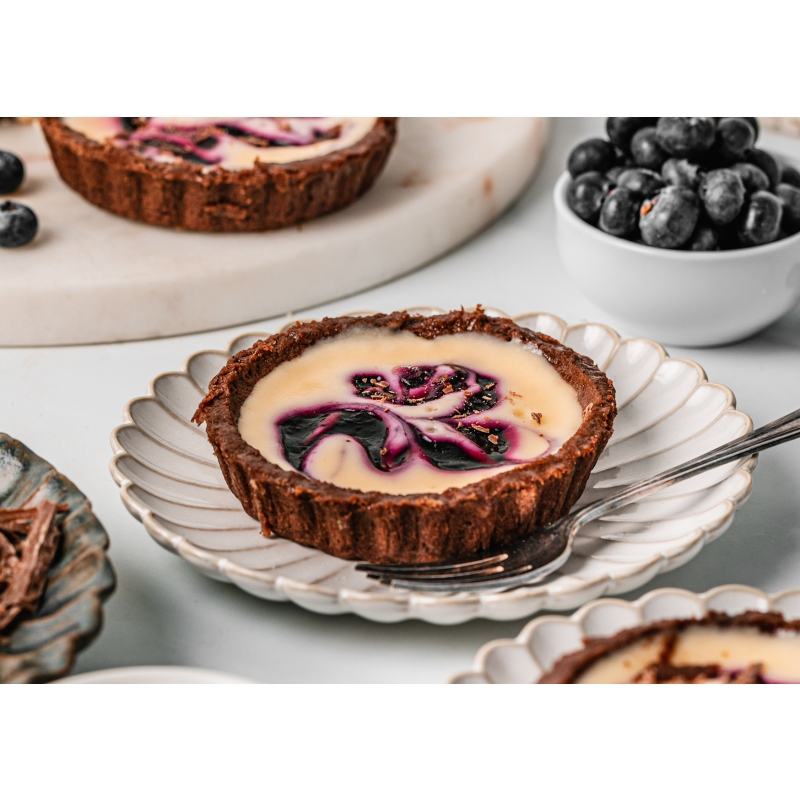 GF Choc-Berry Cheesecake Tarts